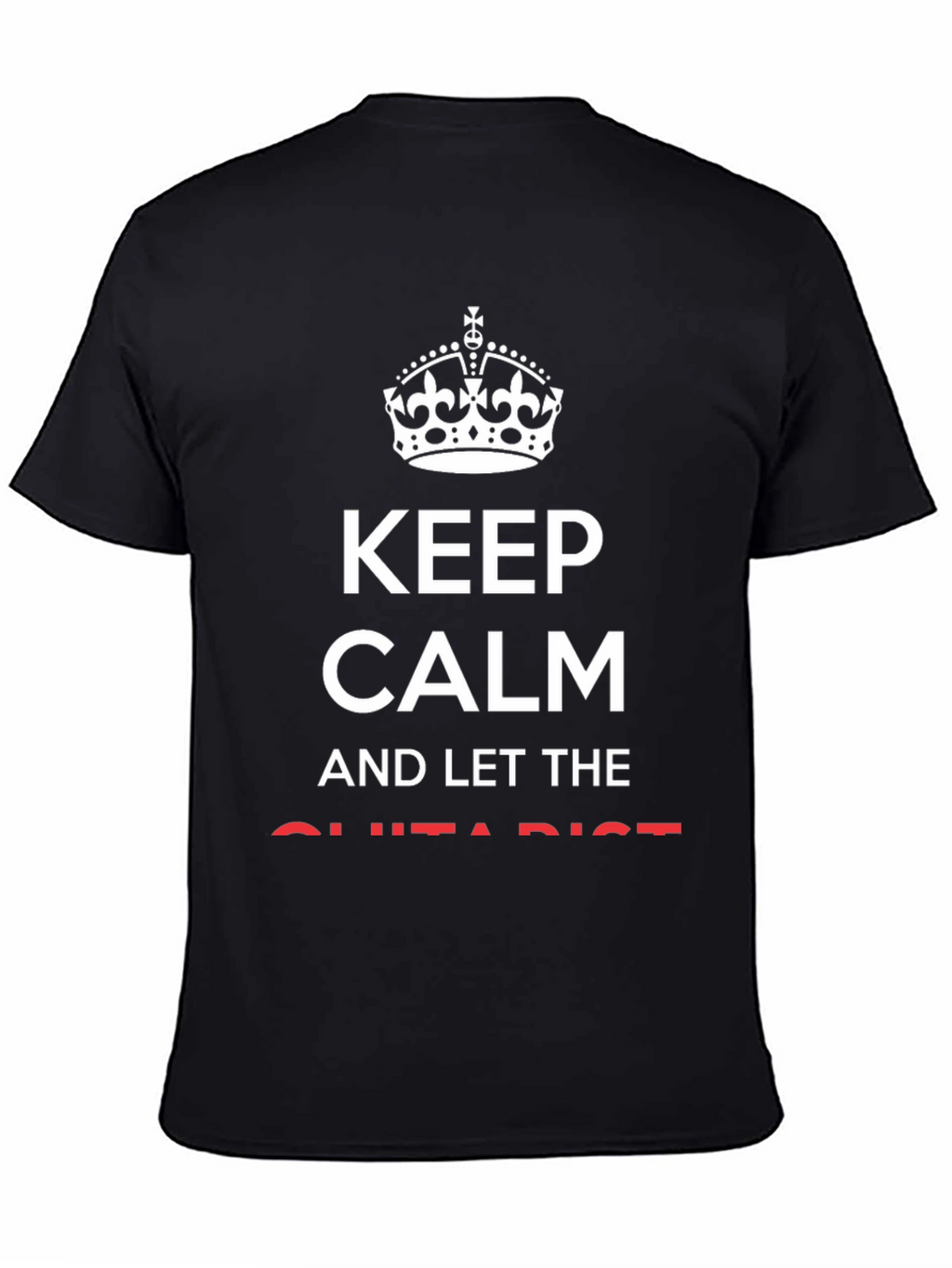 Keep Calm Guitarist Black Graphic Tee