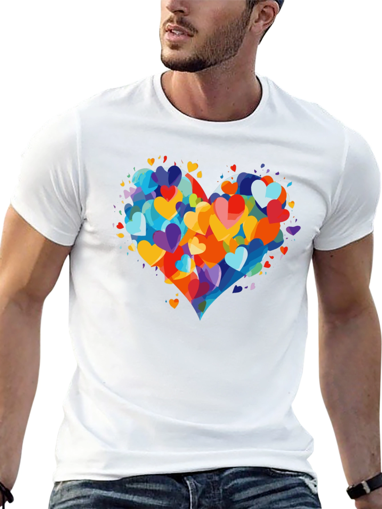 Heart Burst T-Shirt - Colorful Love Design