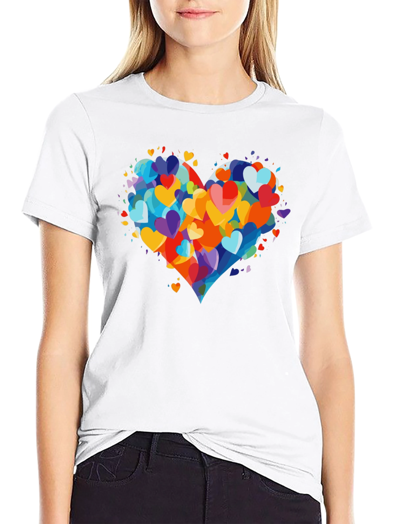 Heart Burst T-Shirt - Colorful Love Design