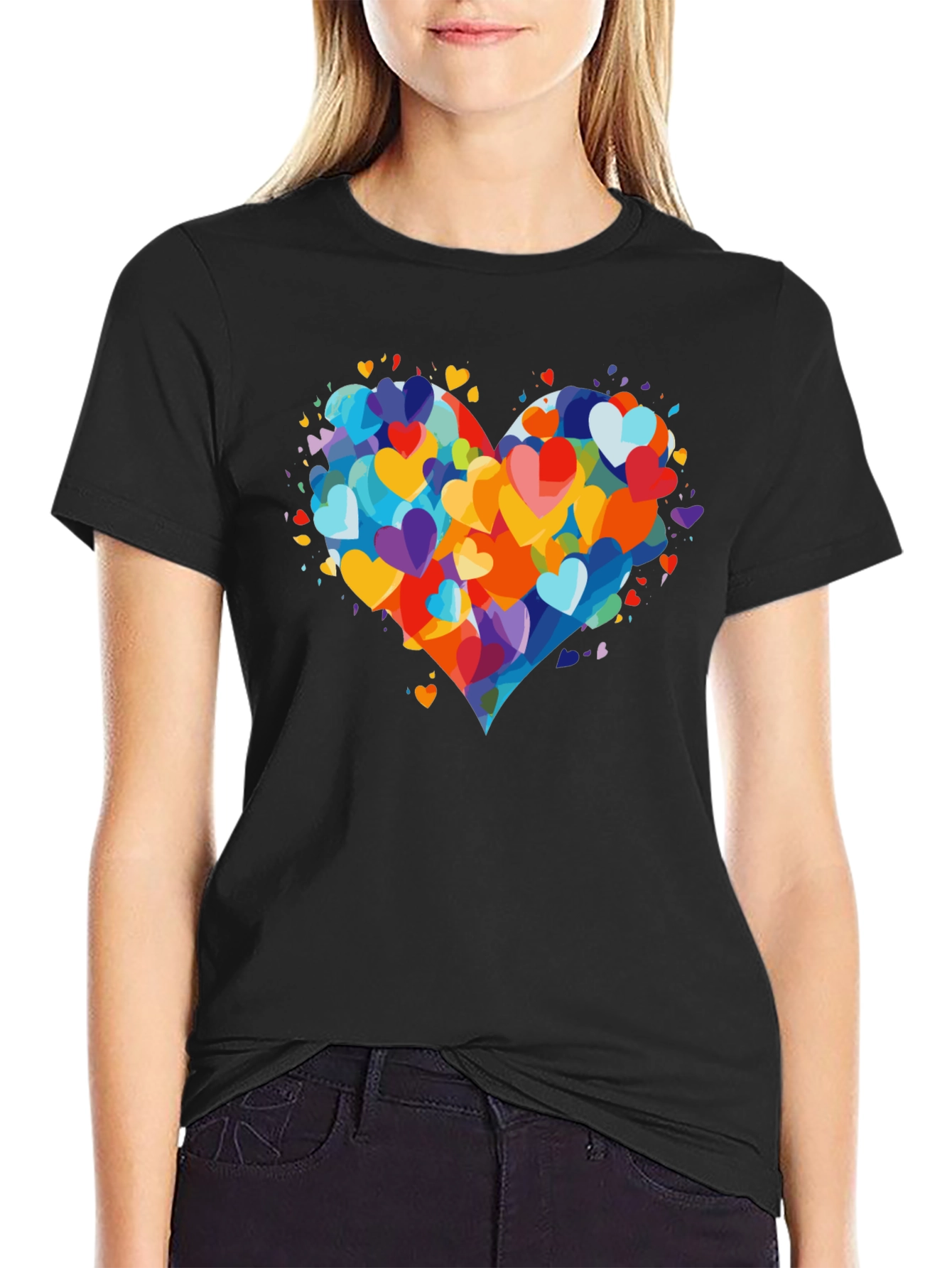 Heart Burst T-Shirt - Colorful Love Design