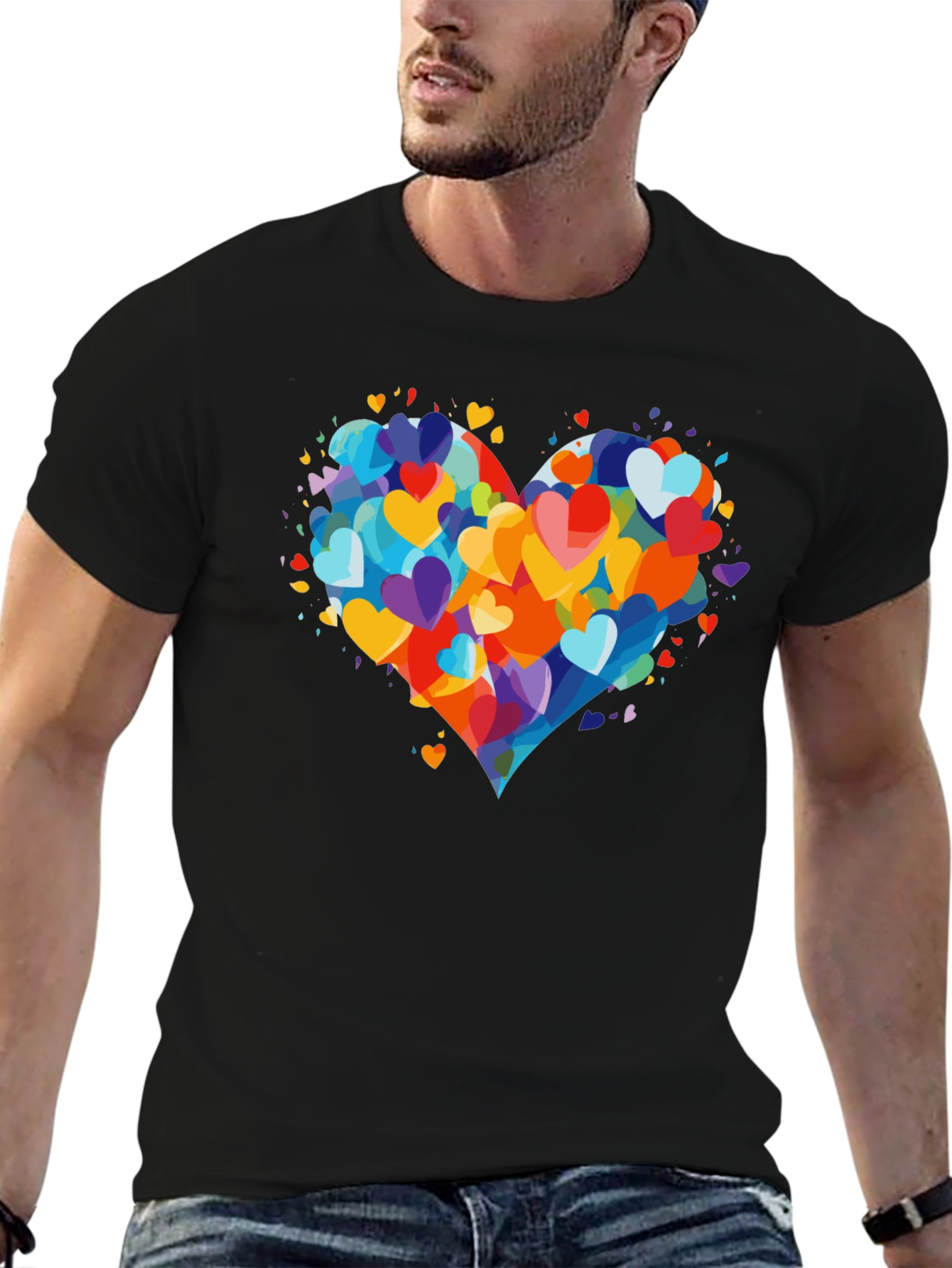 Heart Burst T-Shirt - Colorful Love Design