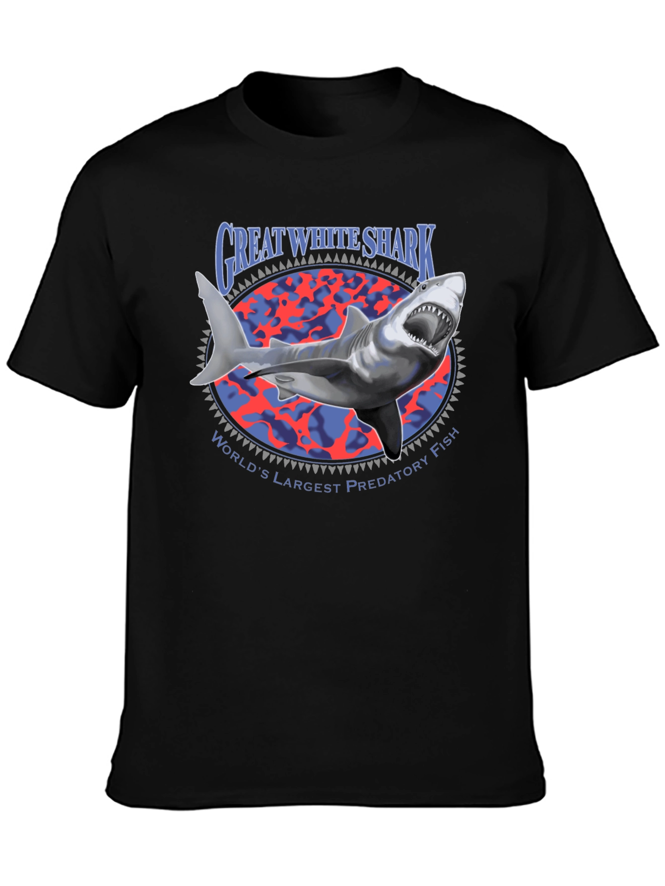 Great White Shark Graphic Tee - Predatory Fish Shirt