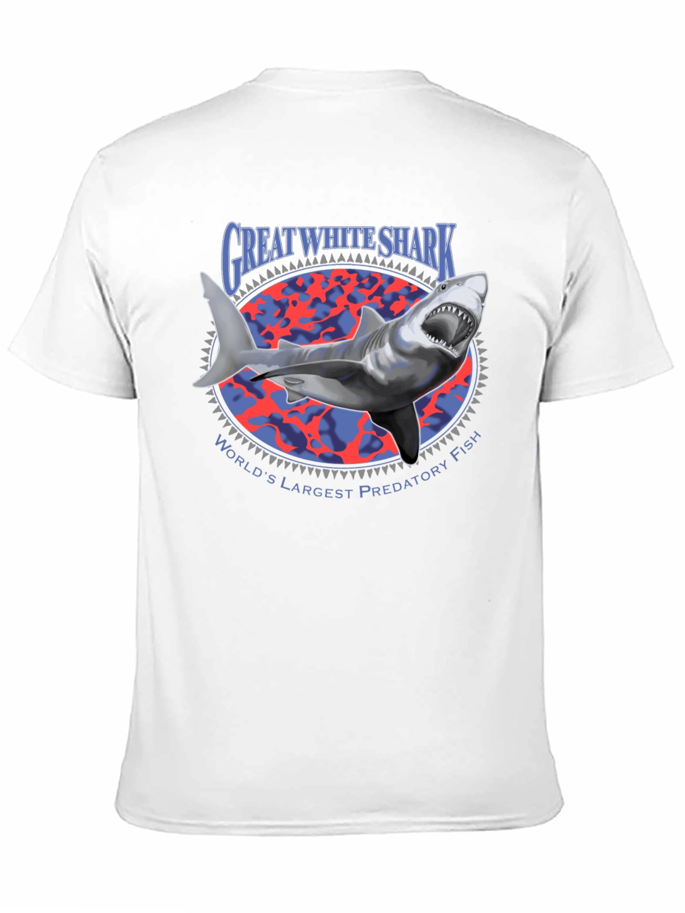 Great White Shark Graphic Tee - Predatory Fish Shirt