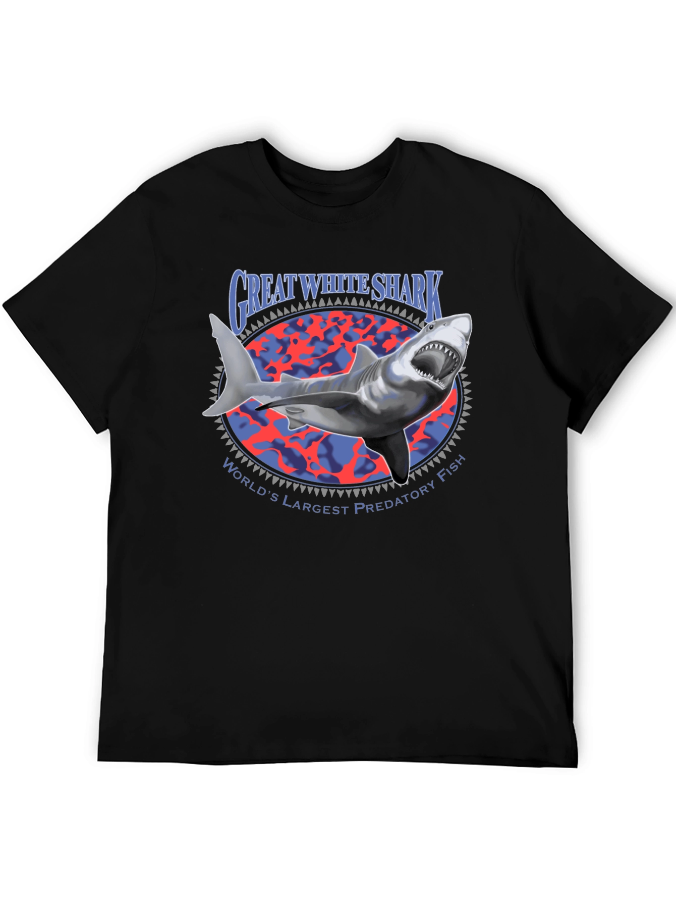 Great White Shark Graphic Tee - Predatory Fish Shirt