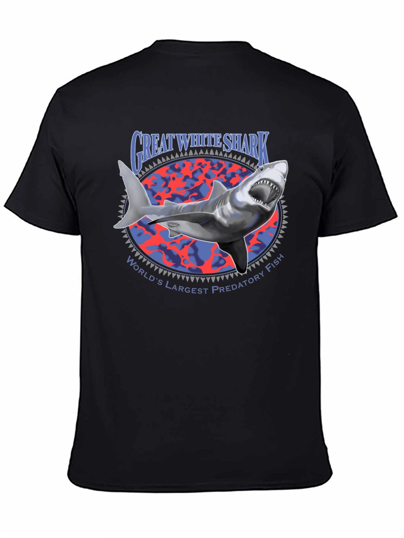 Great White Shark Graphic Tee - Predatory Fish Shirt