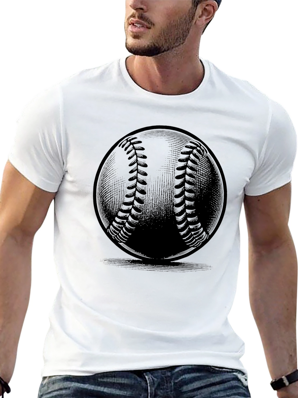 Baseball Graphic T-Shirt - Classic Black Tee