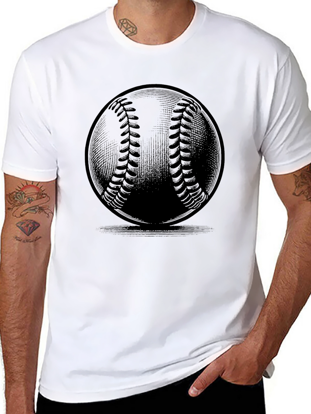 Baseball Graphic T-Shirt - Classic Black Tee