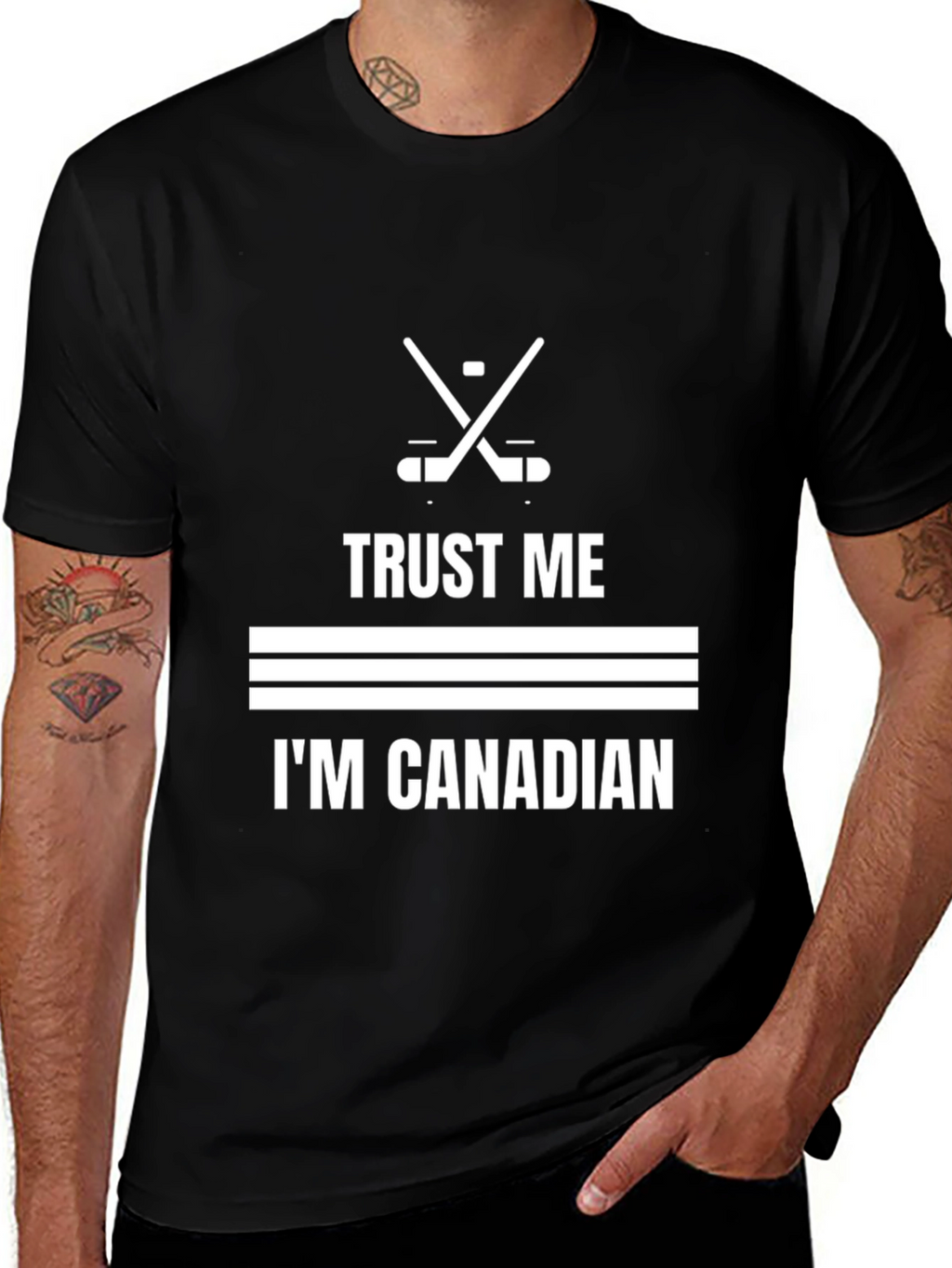 Trust Me Im Canadian Hockey T-Shirt