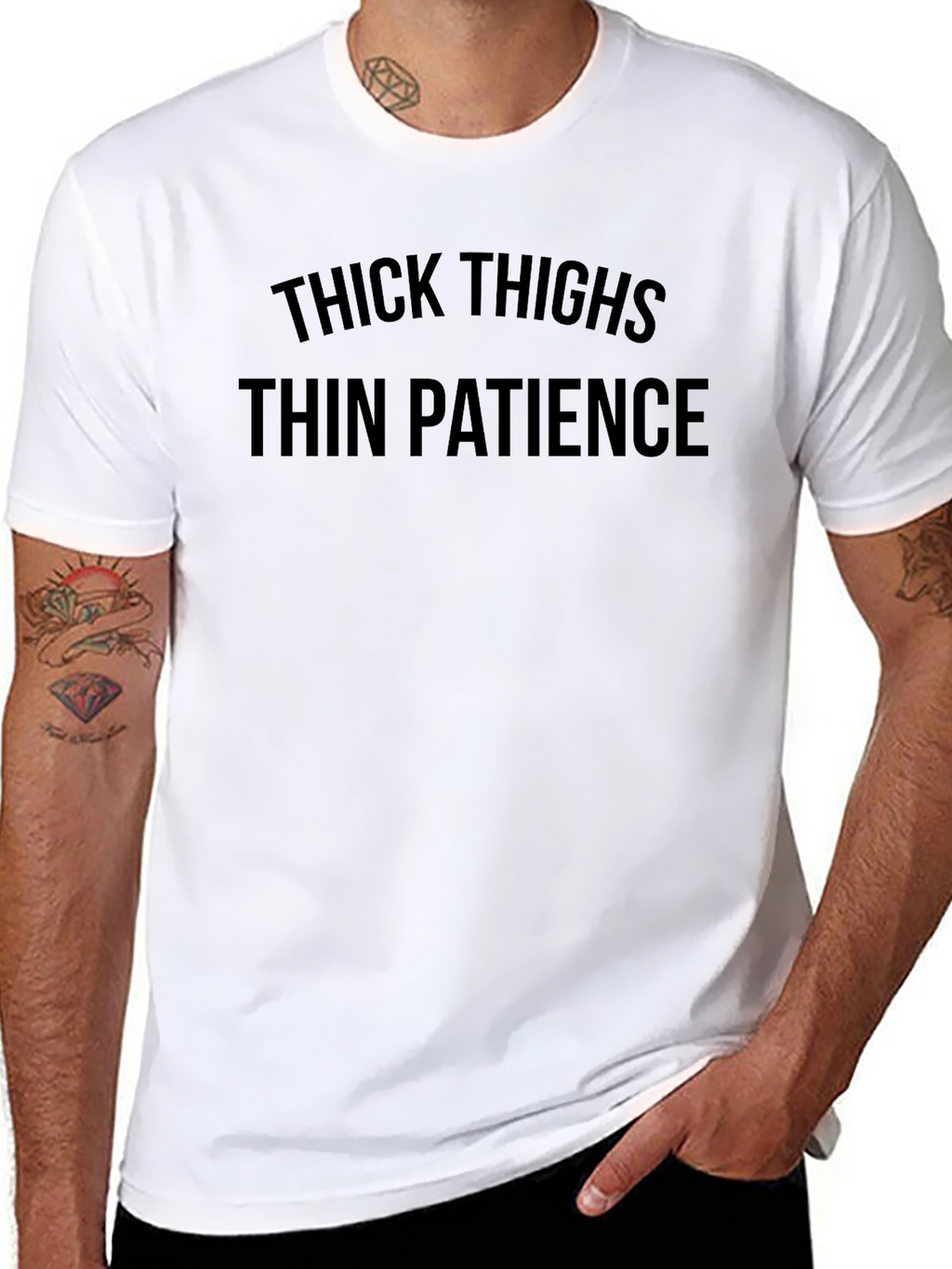 Thick Thighs Thin Patience Black T-Shirt