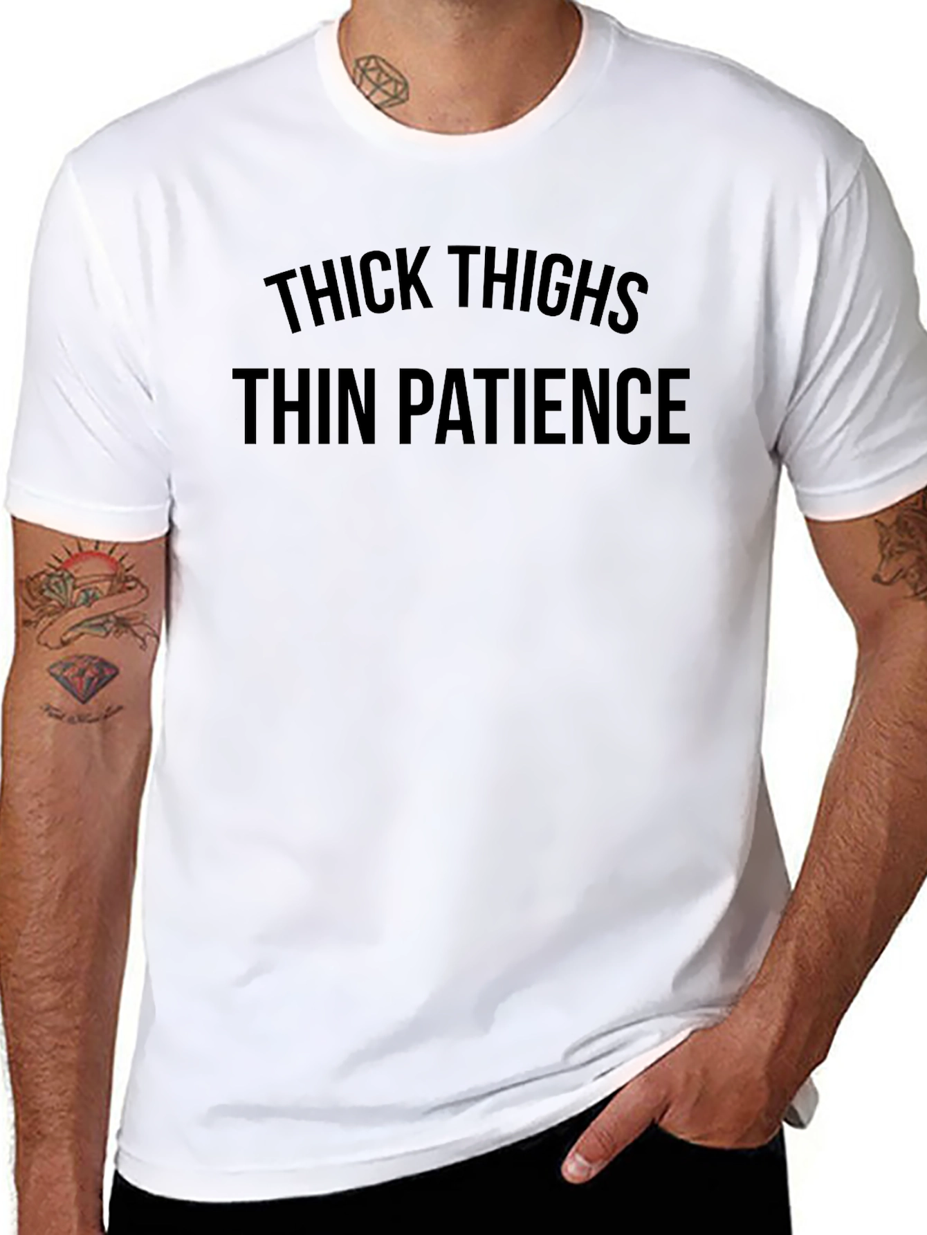 Thick Thighs Thin Patience Black T-Shirt