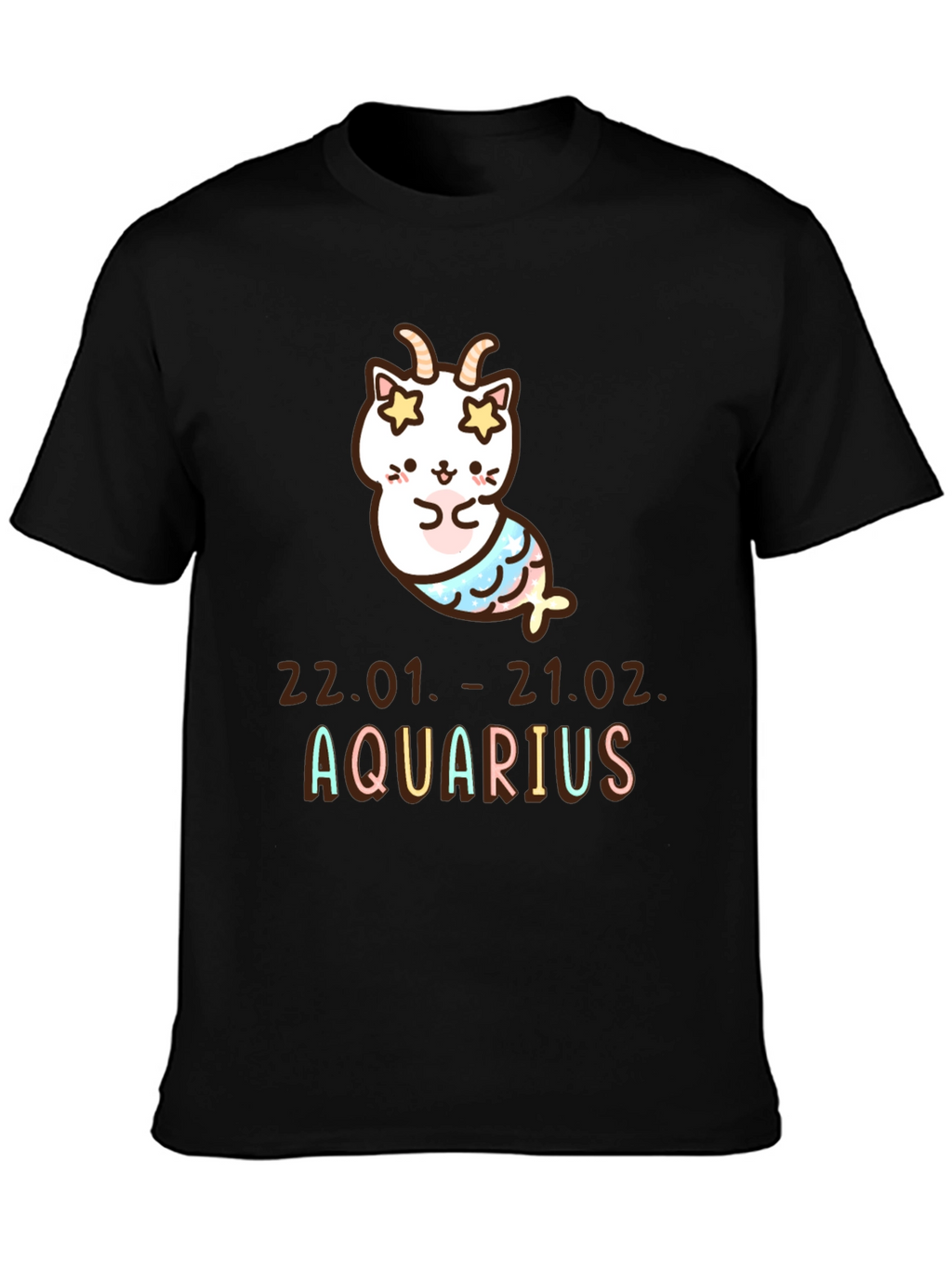 Aquarius Zodiac Cat T-Shirt