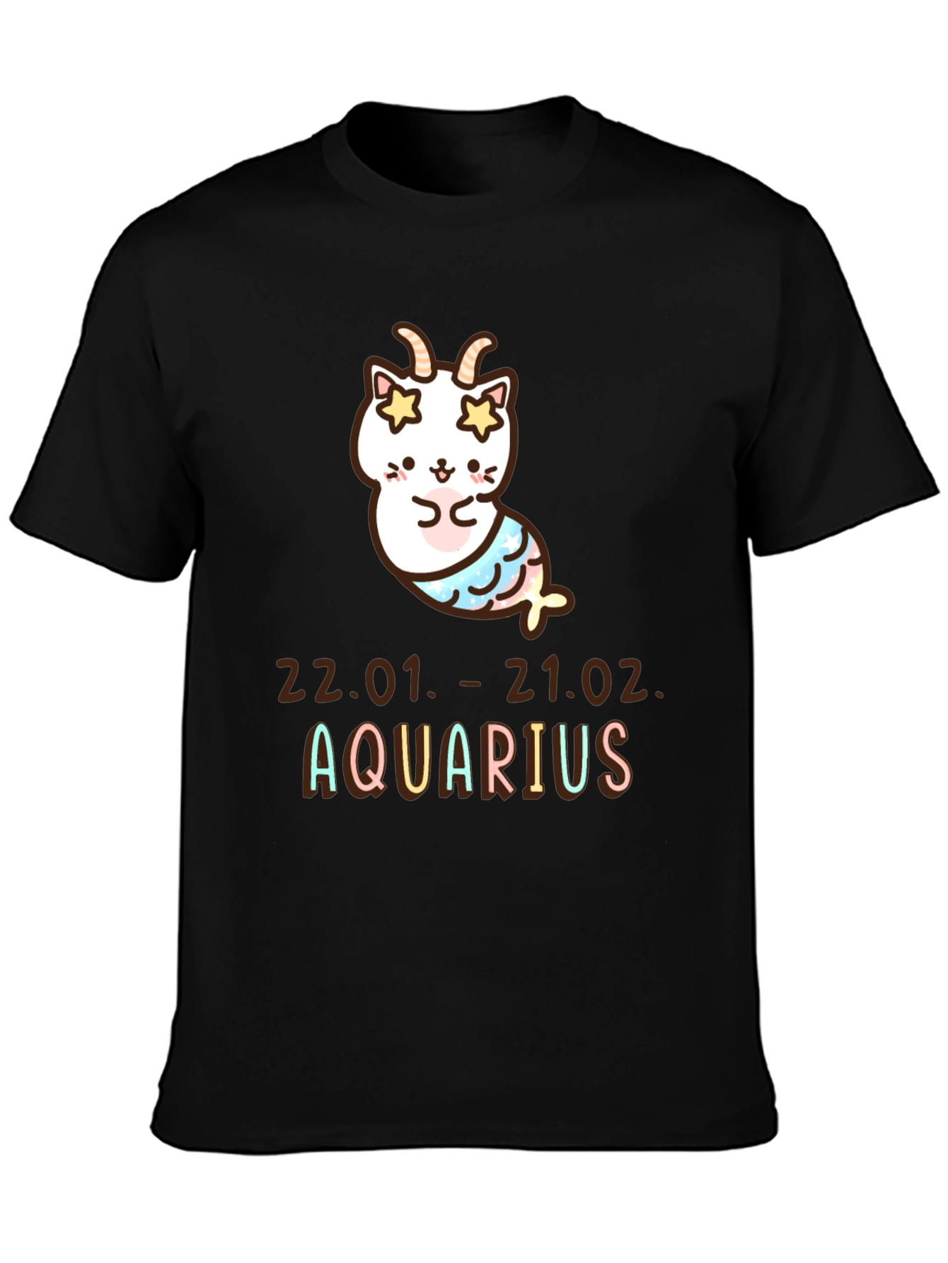 Aquarius Zodiac Cat T-Shirt