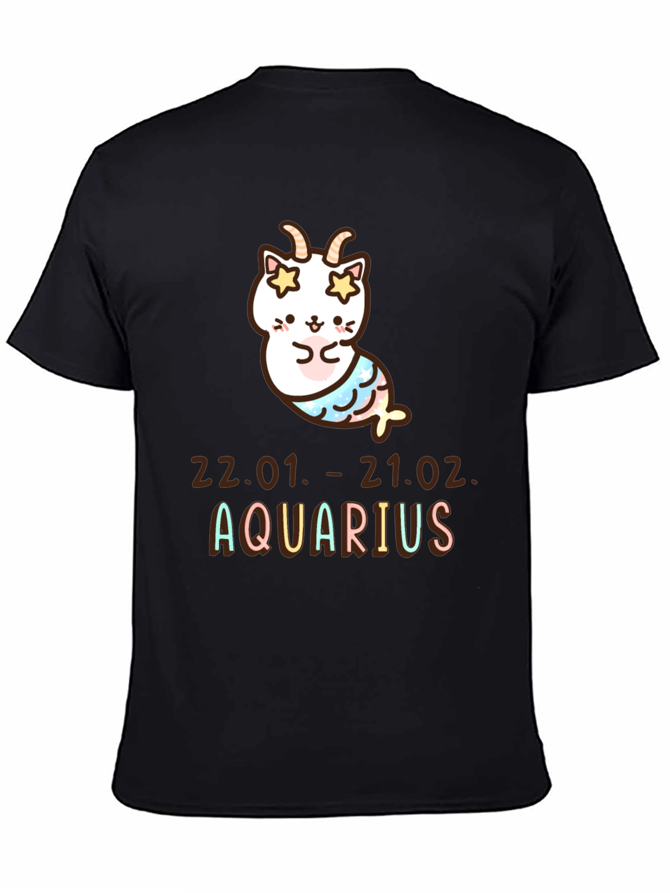 Aquarius Zodiac Cat T-Shirt