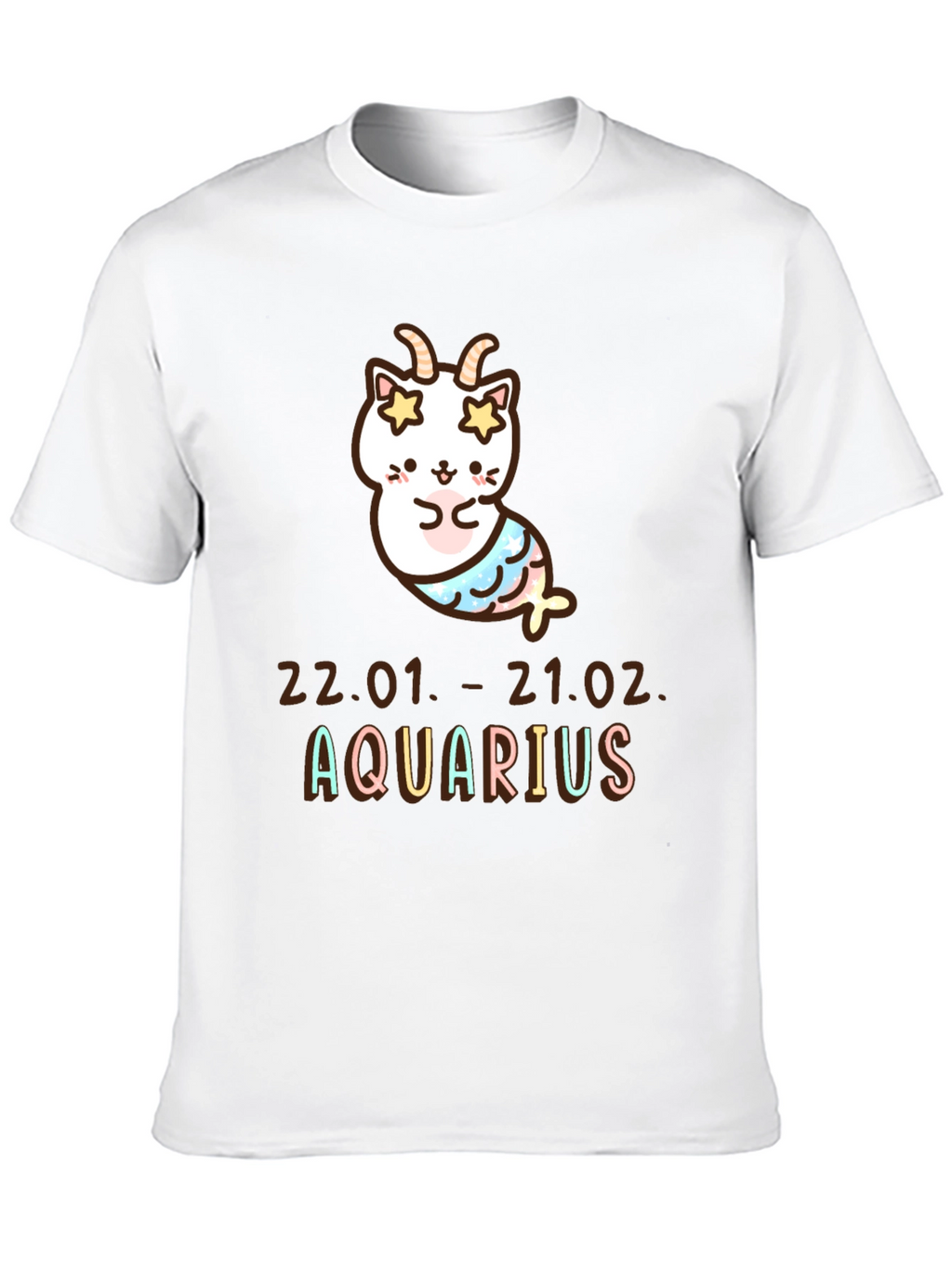 Aquarius Zodiac Cat T-Shirt
