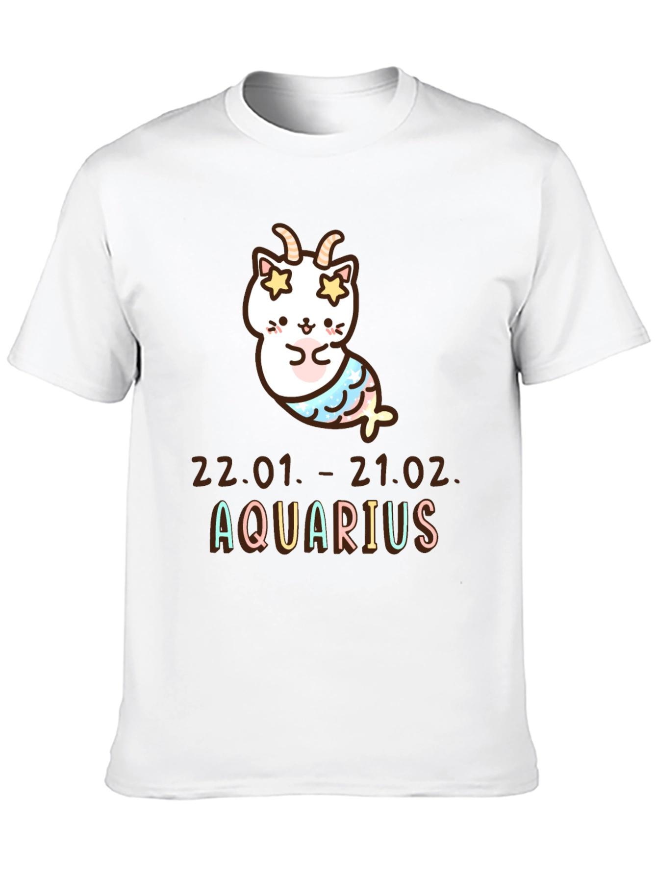 Aquarius Zodiac Cat T-Shirt