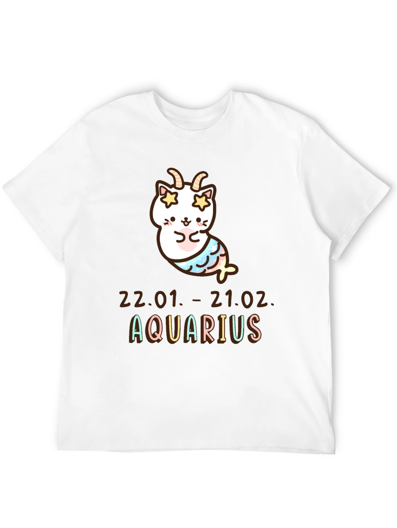 Aquarius Zodiac Cat T-Shirt