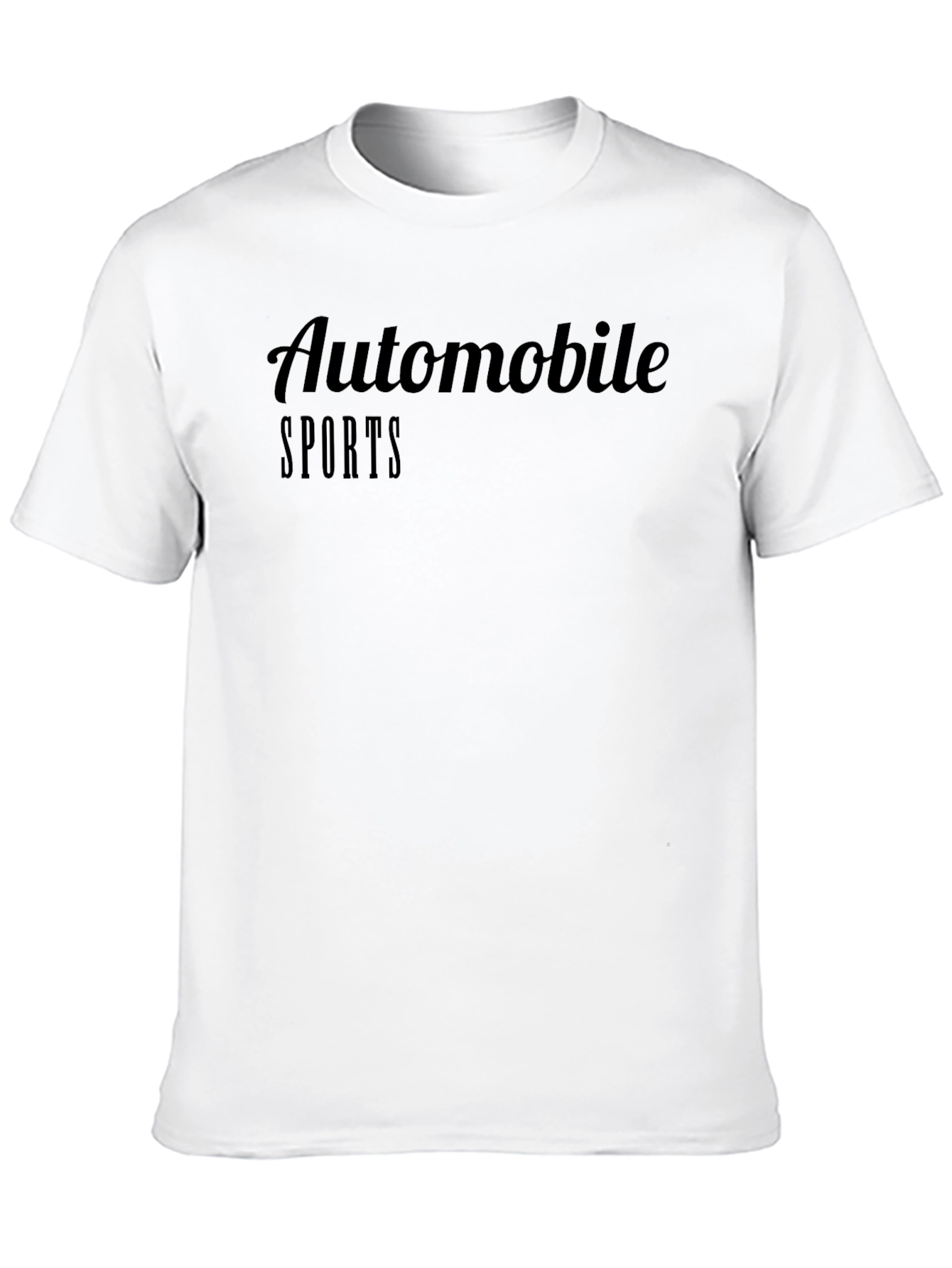 Automobile Sports Black Graphic T-Shirt