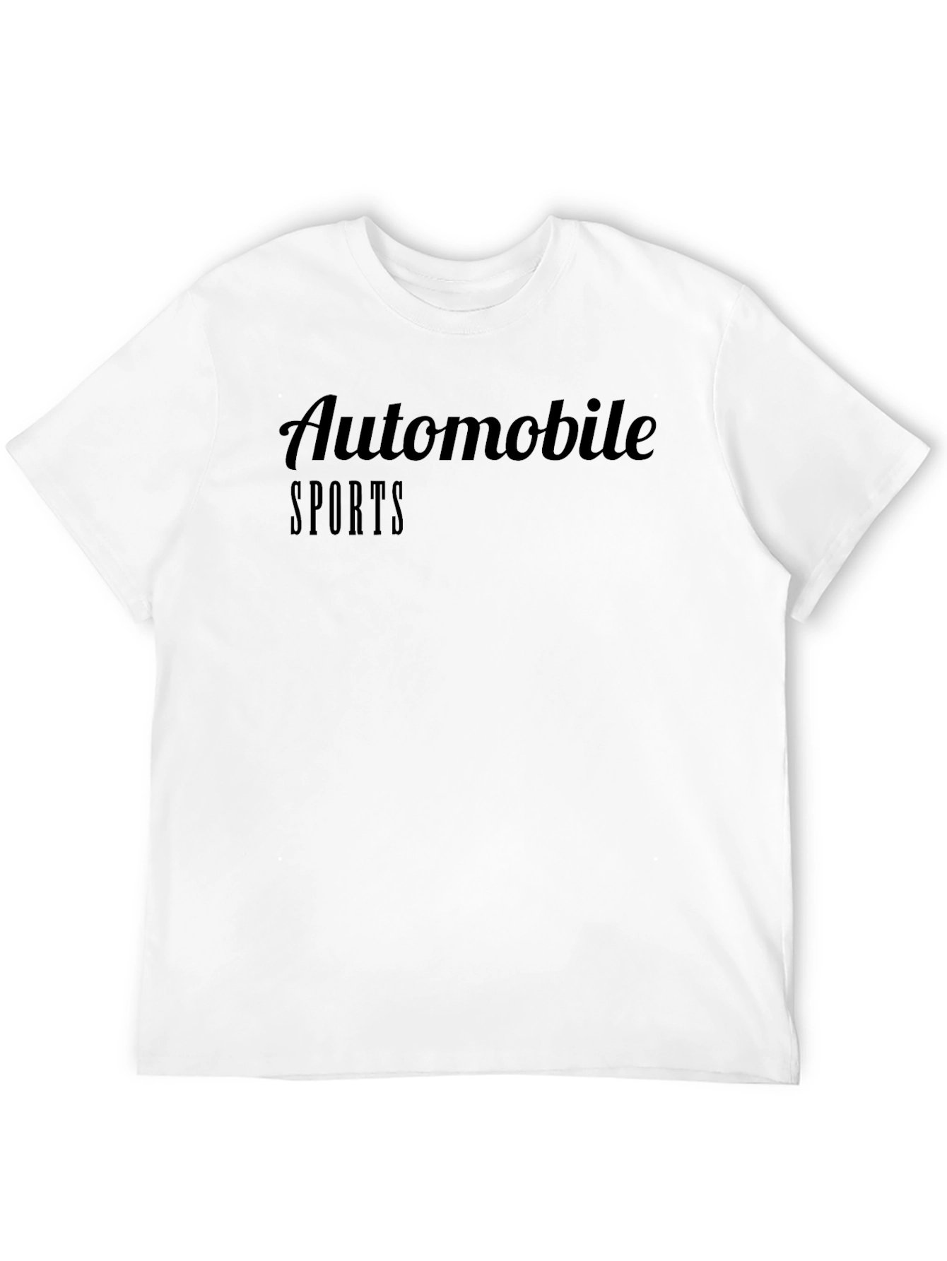 Automobile Sports Black Graphic T-Shirt