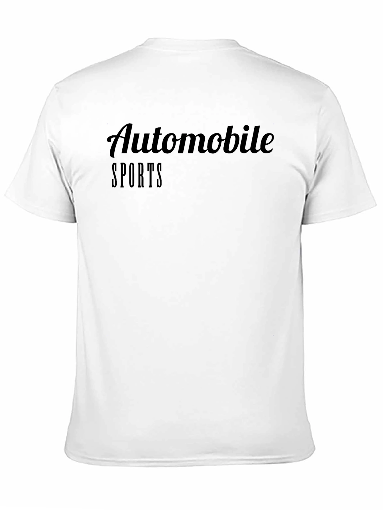 Automobile Sports Black Graphic T-Shirt