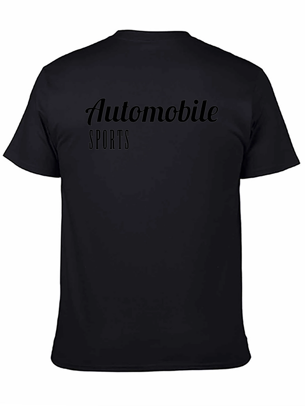 Automobile Sports Black Graphic T-Shirt