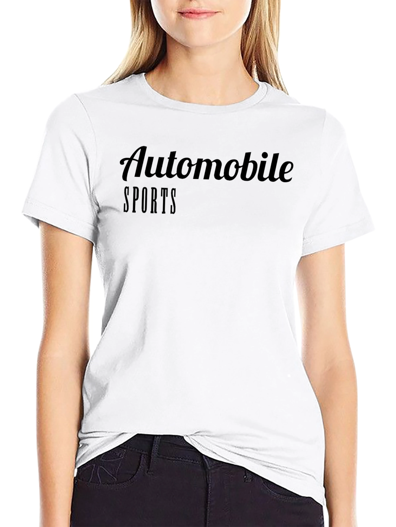 Automobile Sports Black Graphic T-Shirt