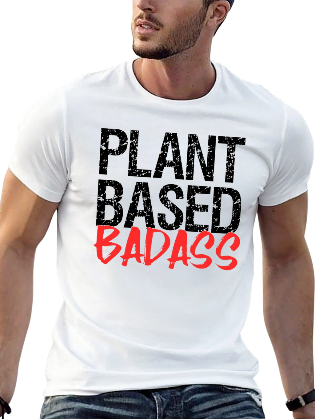 Plant Based Badass Graphic Tee - Black