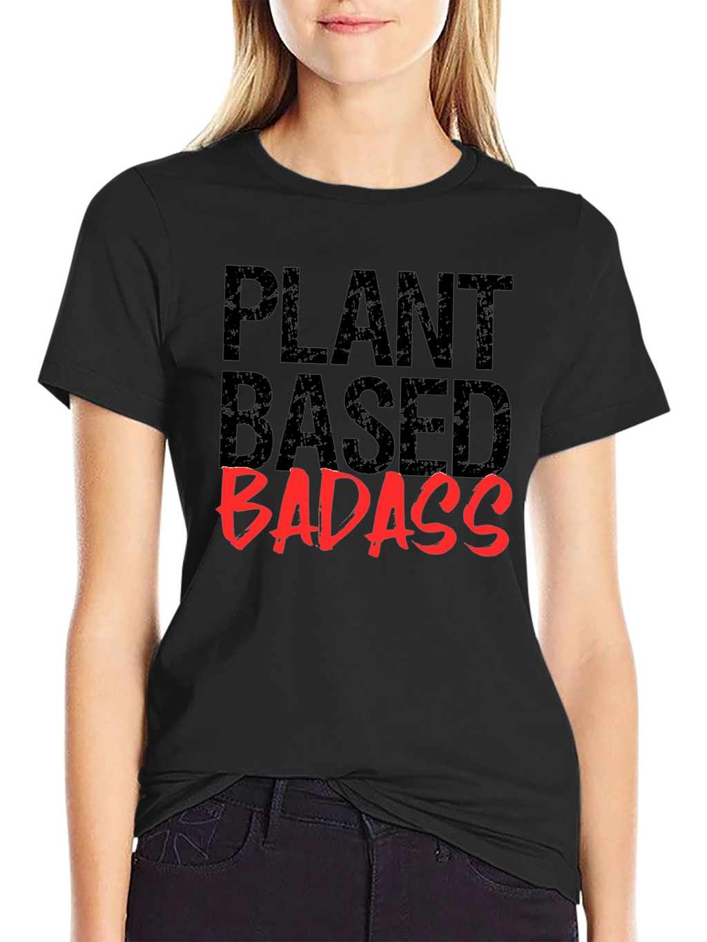 Plant Based Badass Graphic Tee - Black