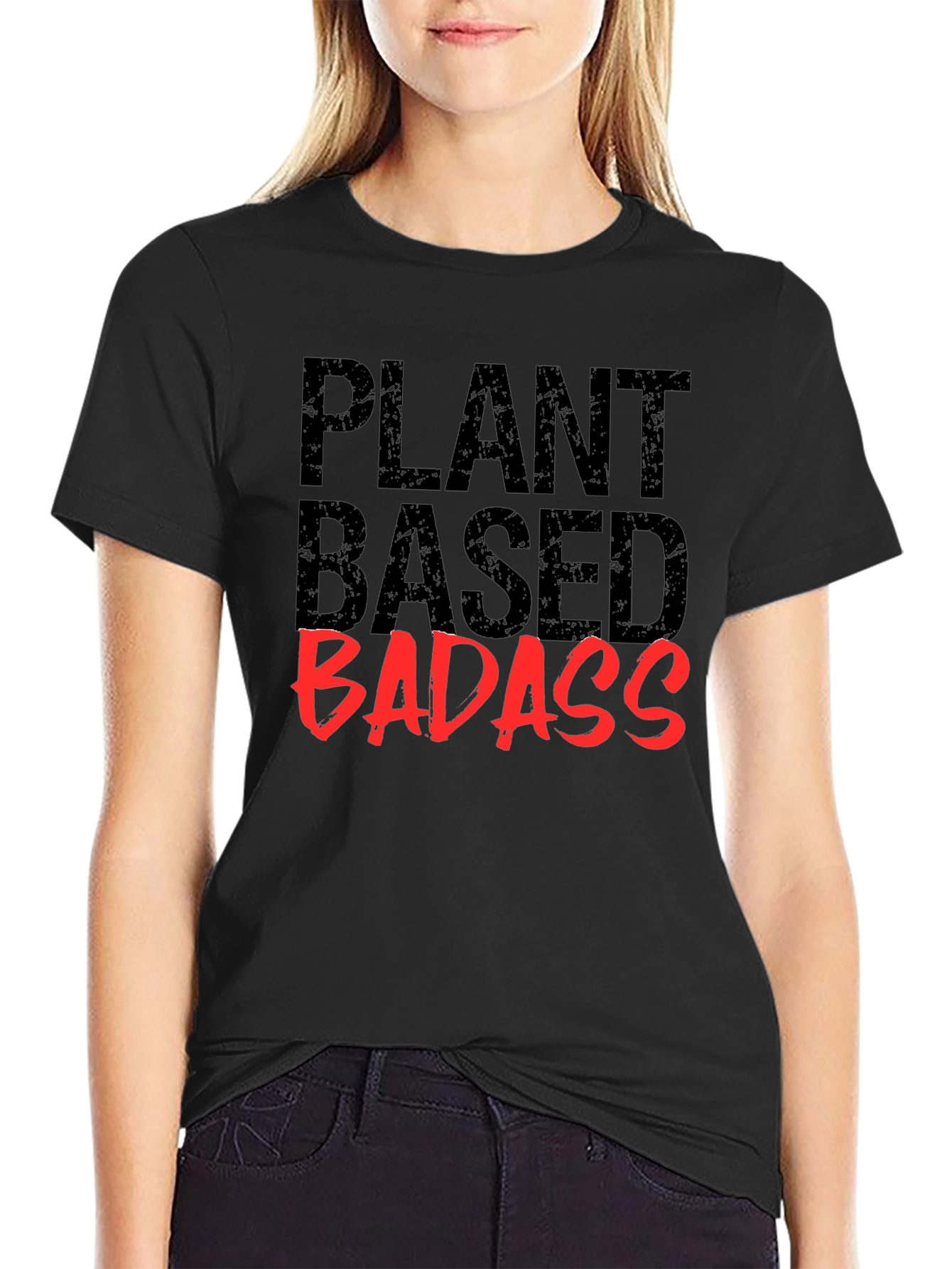Plant Based Badass Graphic Tee - Black