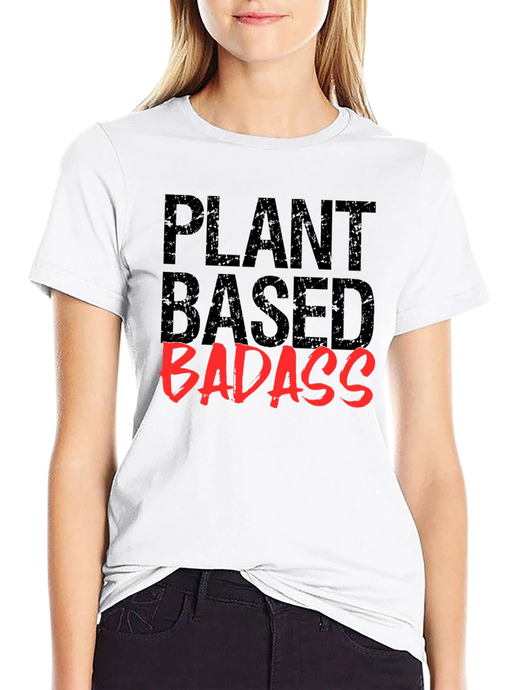 Plant Based Badass Graphic Tee - Black