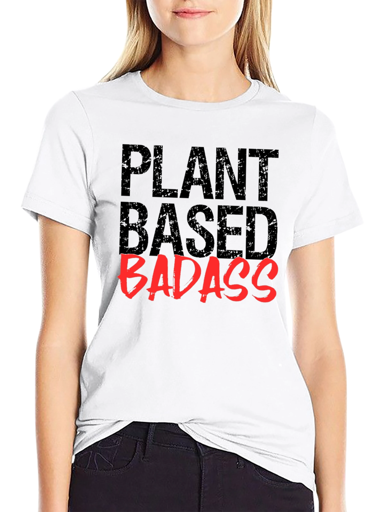 Plant Based Badass Graphic Tee - Black