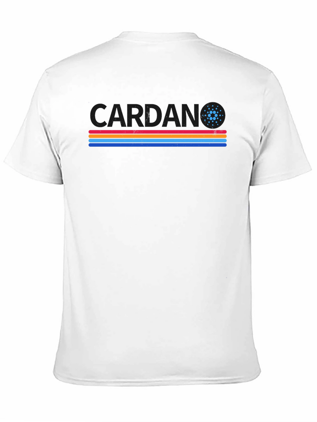 Cardano Crypto T-Shirt Retro Stripes ADA Cryptocurrency Tee