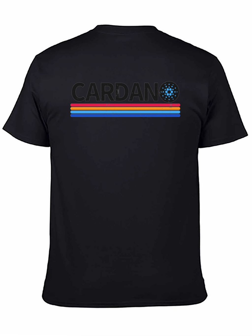 Cardano Crypto T-Shirt Retro Stripes ADA Cryptocurrency Tee