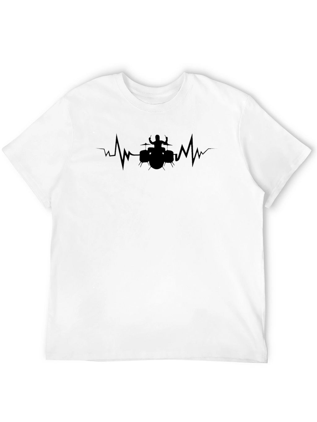 Drummer Heartbeat T-Shirt - Music Lover Tee