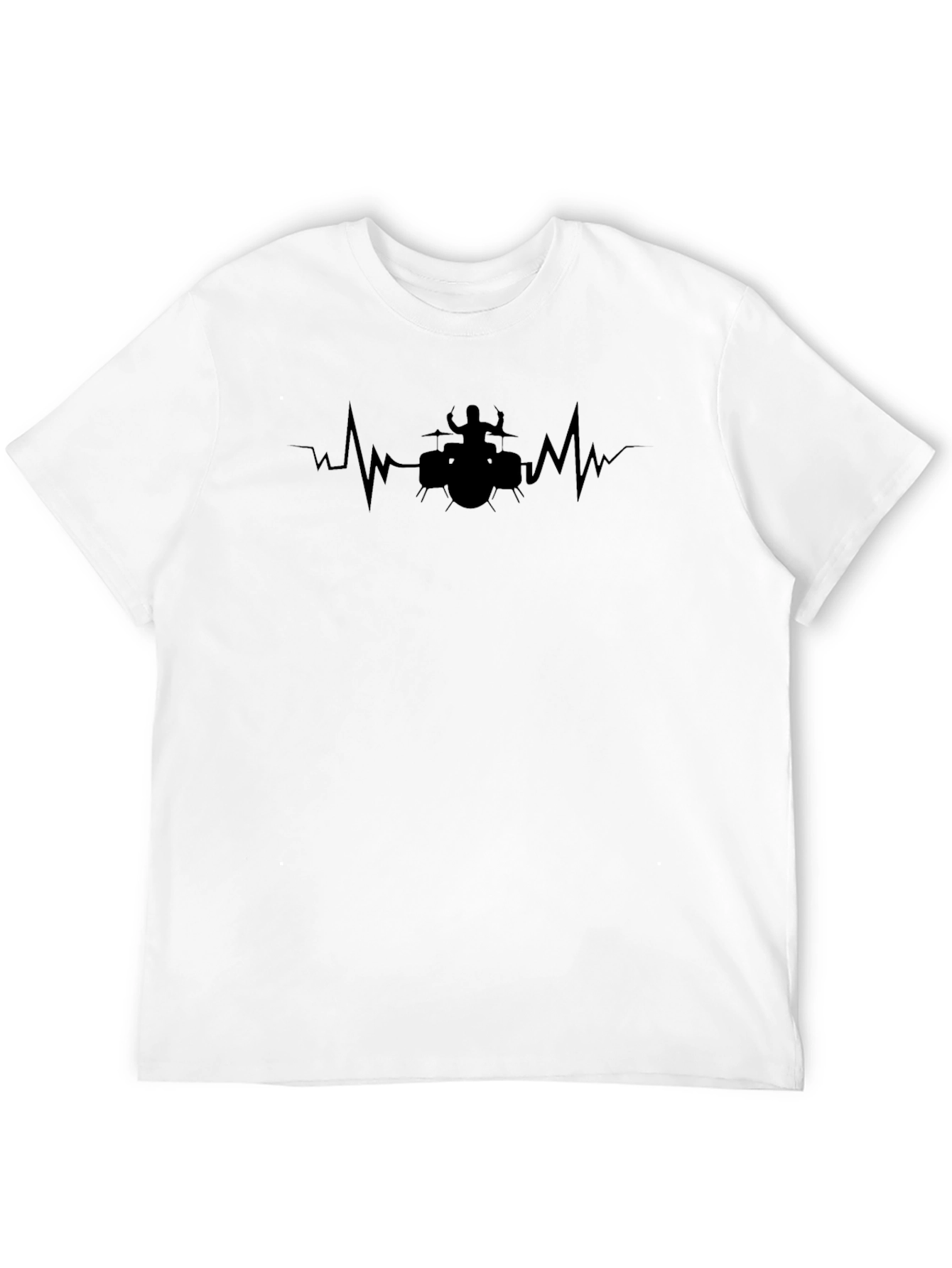 Drummer Heartbeat T-Shirt - Music Lover Tee