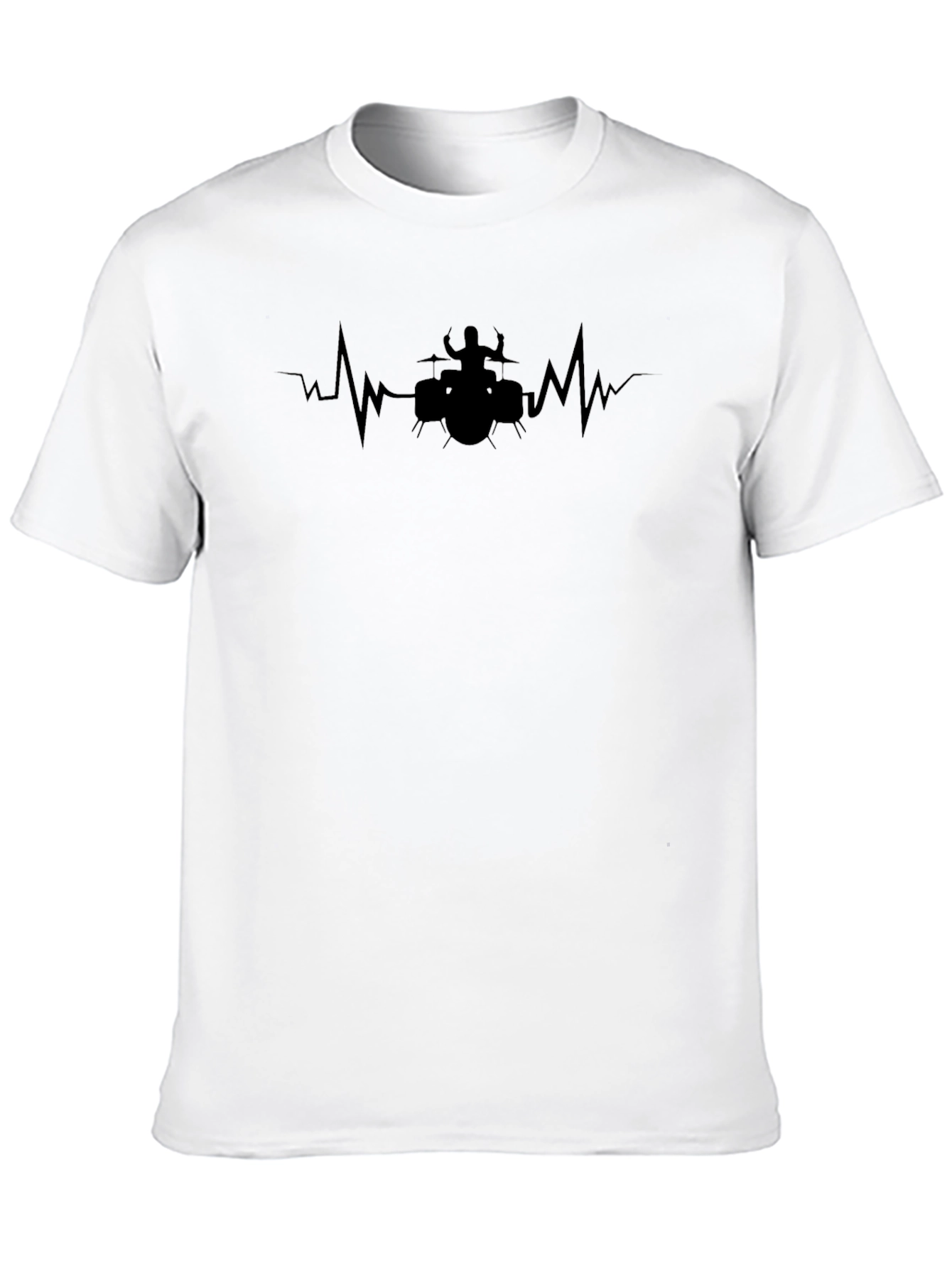 Drummer Heartbeat T-Shirt - Music Lover Tee