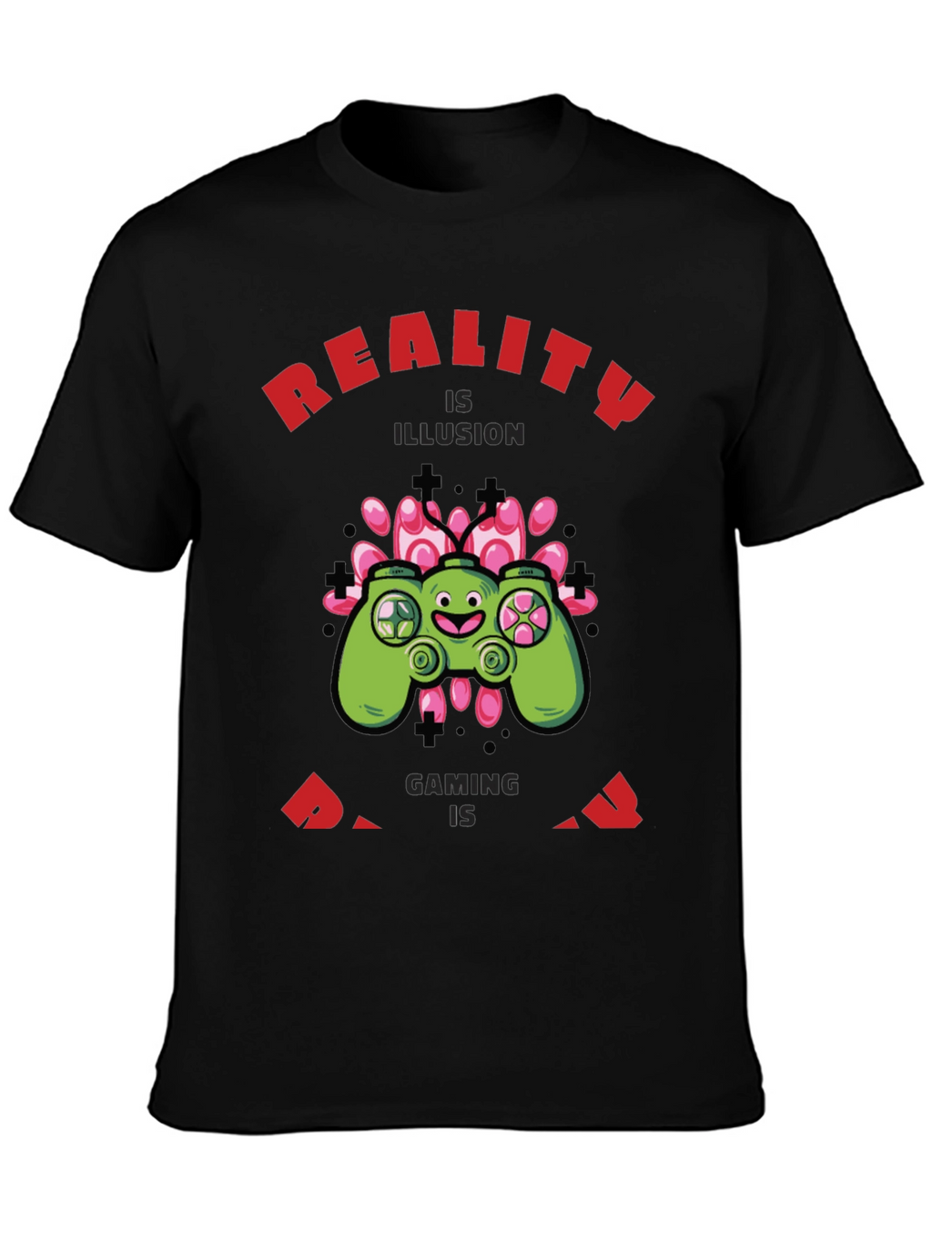 Gaming Reality Mens Black T-Shirt