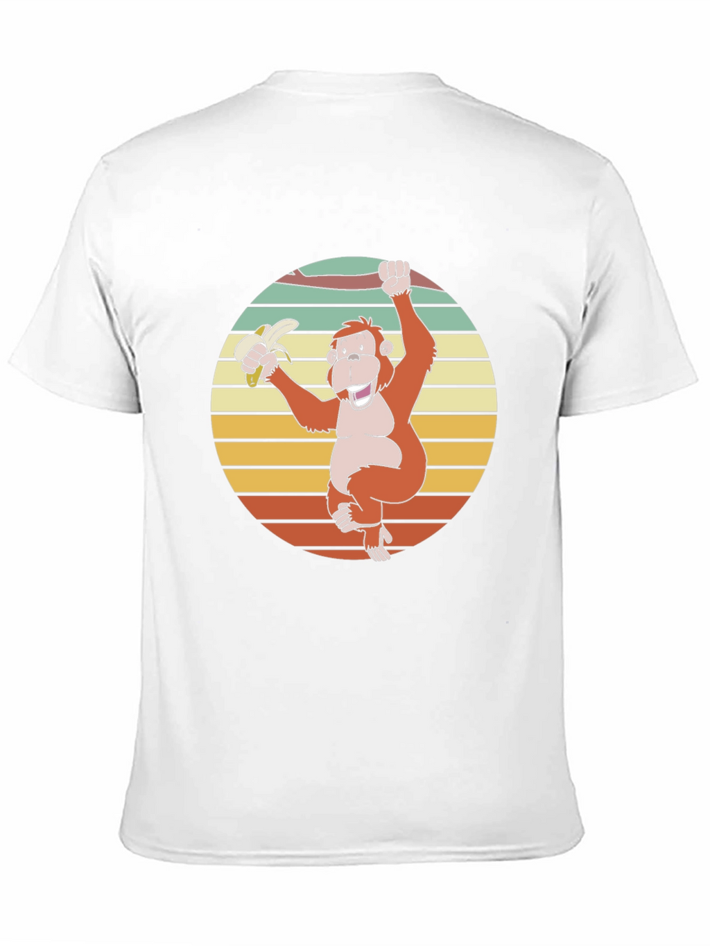 Retro Monkey Banana Graphic T-Shirt