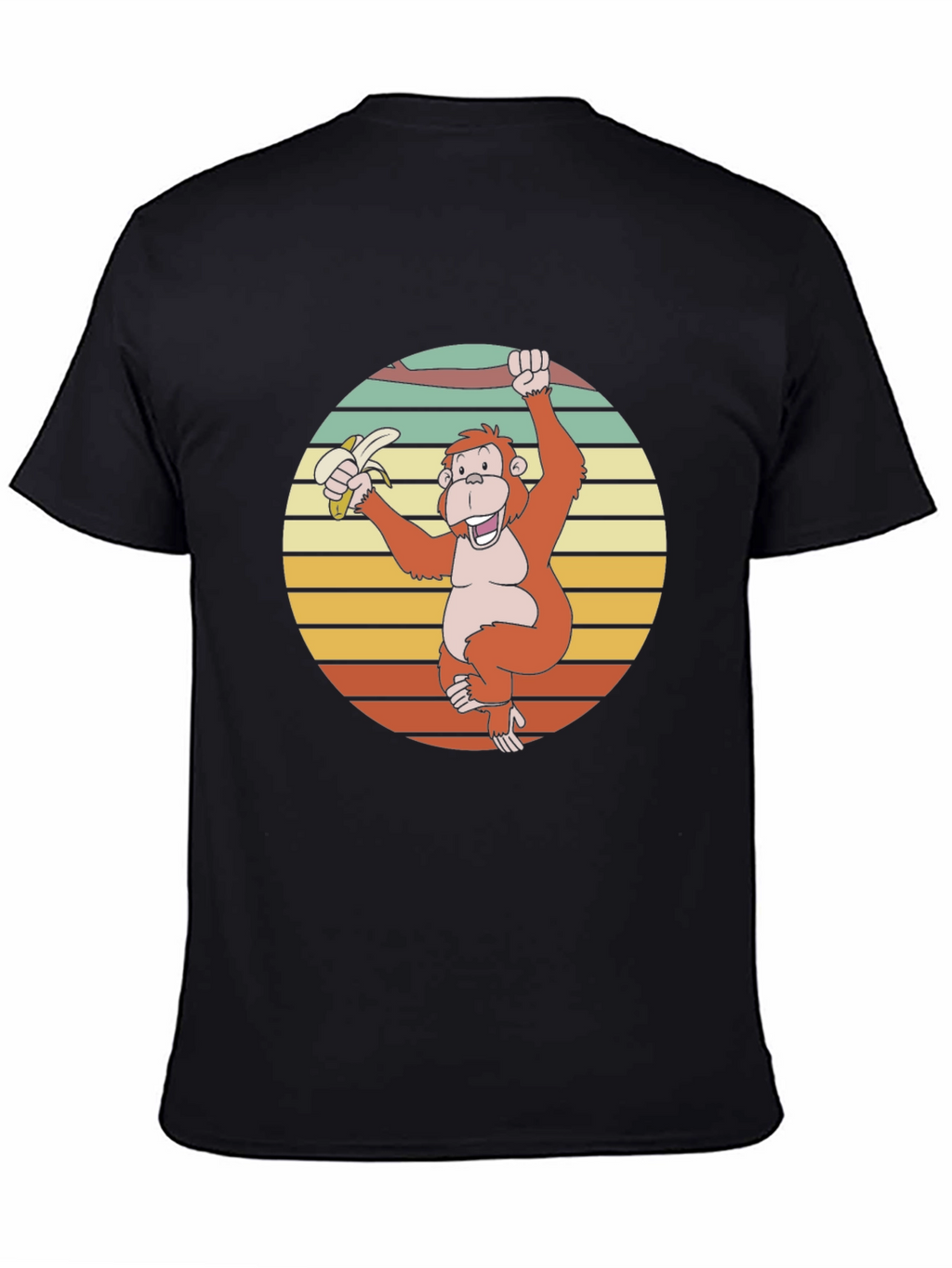 Retro Monkey Banana Graphic T-Shirt