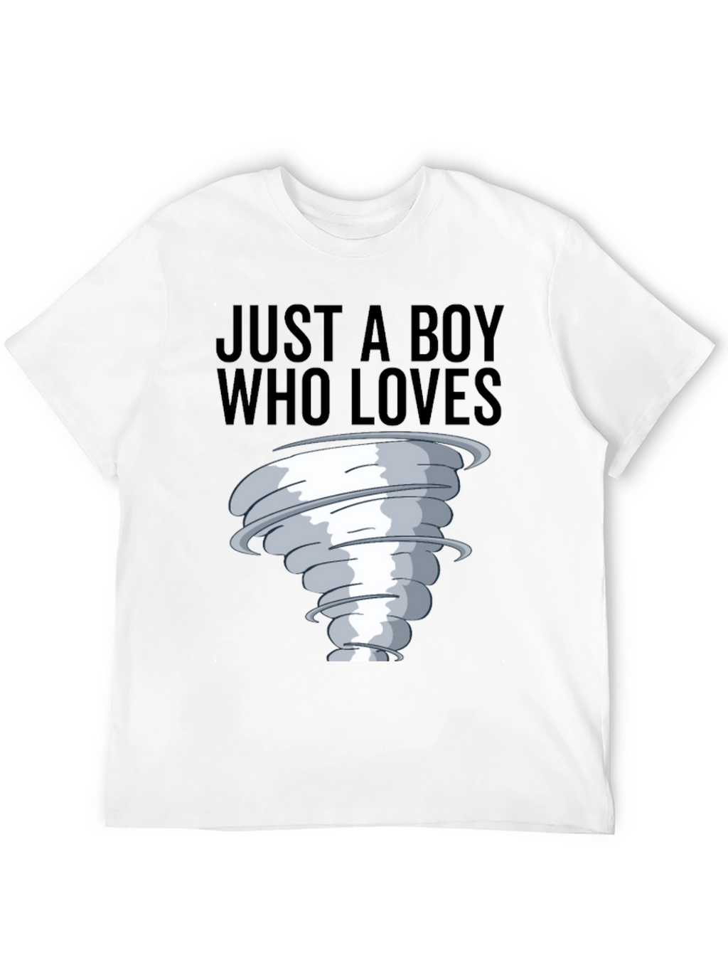 Boy Who Loves Tornado T-Shirt Black Cotton Tee