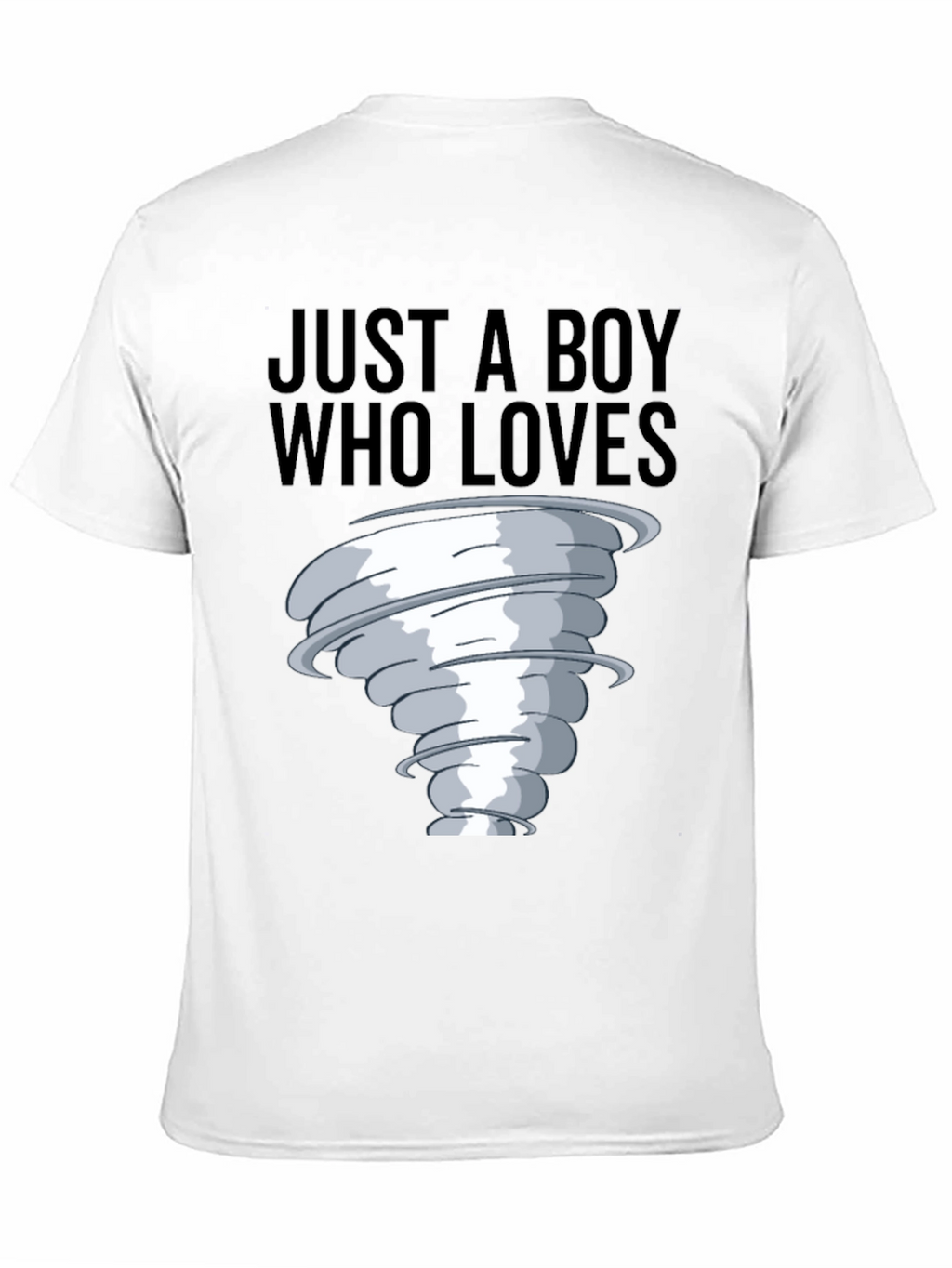 Boy Who Loves Tornado T-Shirt Black Cotton Tee