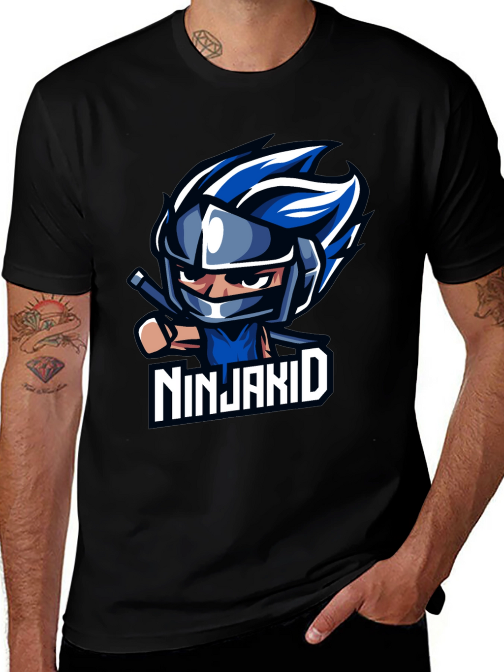NinjaKid Graphic Tee - Cool Black T-Shirt