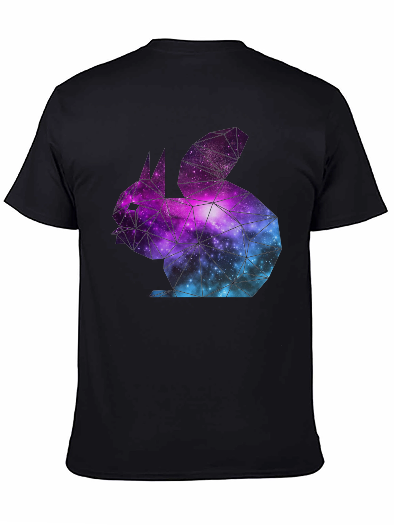 Galaxy Rabbit Graphic T-Shirt - Black