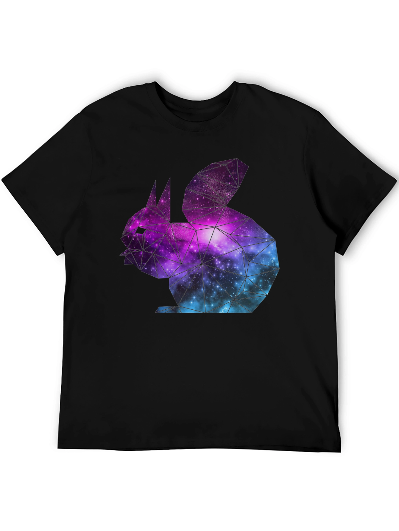 Galaxy Rabbit Graphic T-Shirt - Black
