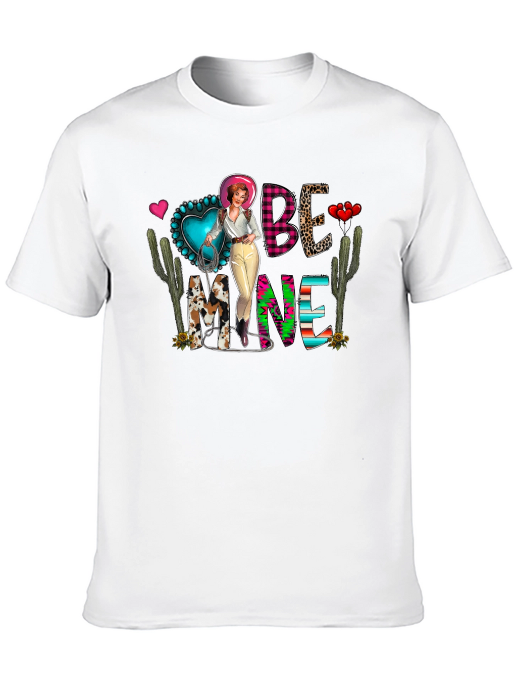 Be Mine Valentines Western Graphic Tee