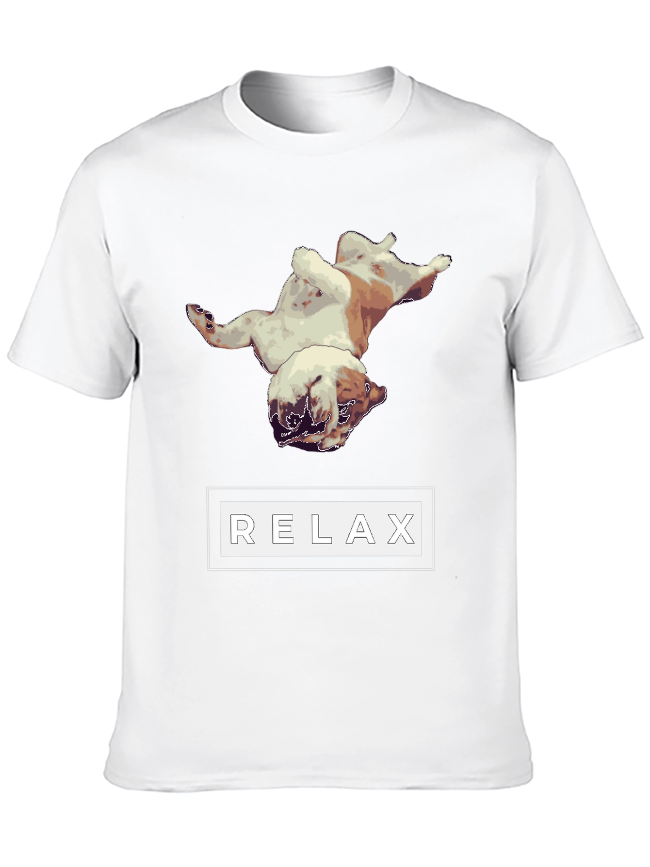 Relaxing Bulldog Graphic Tee - Black