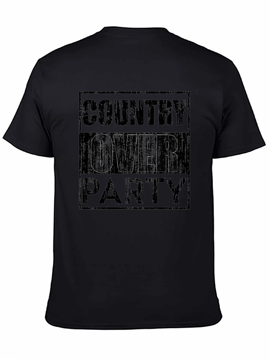 Country Over Party Graphic T-Shirt - Casual Wear