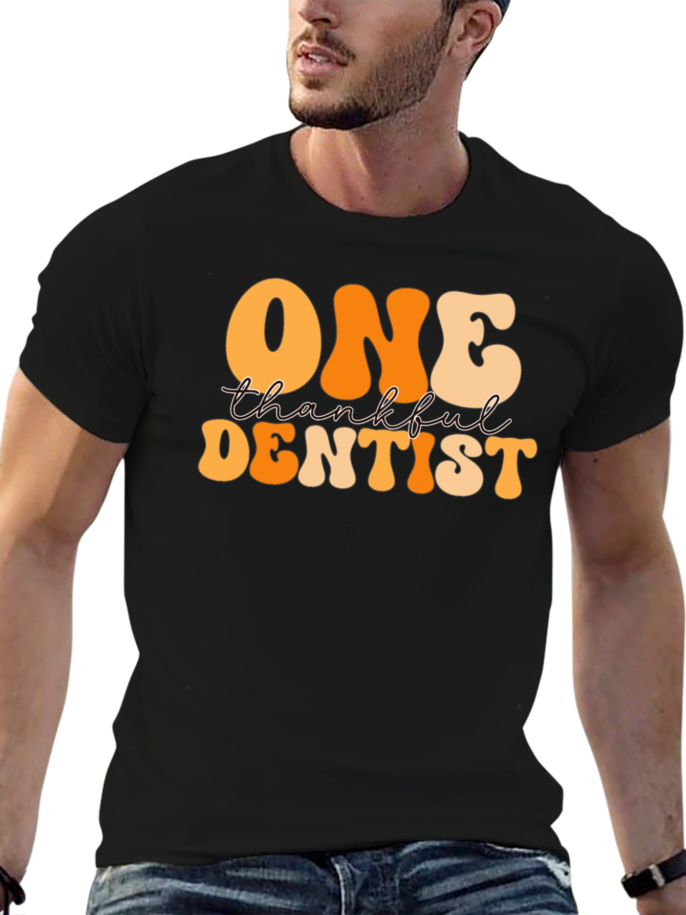 One Thankful Dentist T-Shirt - Retro Thanksgiving Tee
