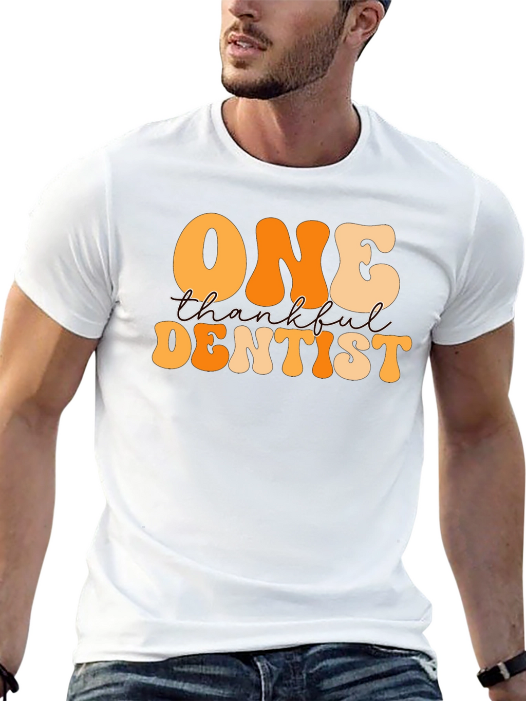 One Thankful Dentist T-Shirt - Retro Thanksgiving Tee