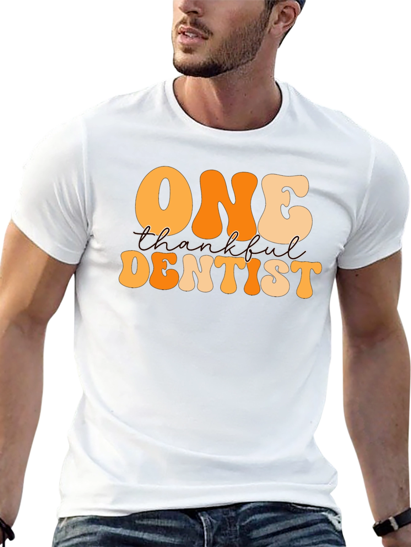 One Thankful Dentist T-Shirt - Retro Thanksgiving Tee