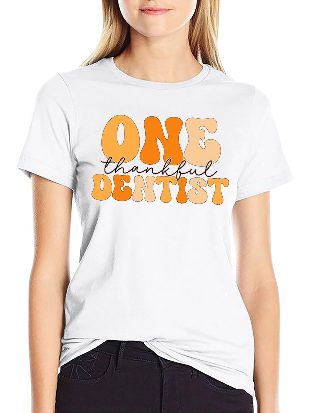 One Thankful Dentist T-Shirt - Retro Thanksgiving Tee